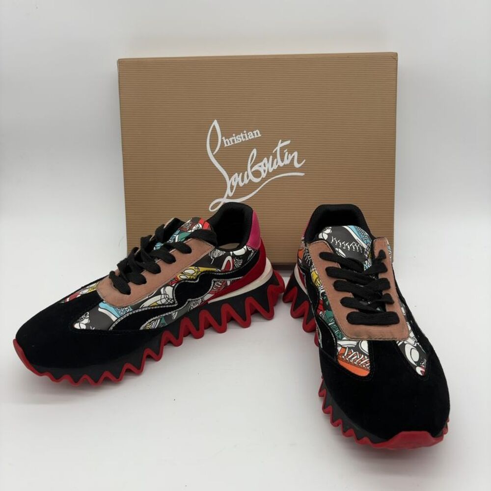 Christian Louboutin Red Spike Sole Sneakers